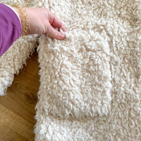 Lost + Wander Sherpa Teddy Coat - Ivory | Size S - Picture 4 of 8